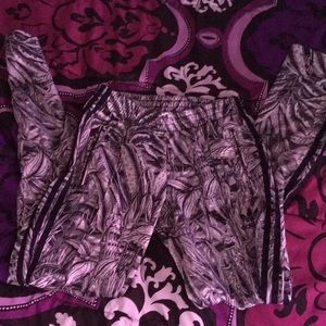 Black and white Adidas pants with pockets